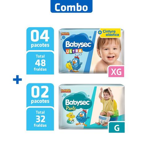 Combo 4 Pacotes Fralda Babysec XG + 2 Pacotes Fralda Pants G é boa?
