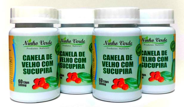 Combo 4 potes Canela de Velho c/ Sucupira Ninho Verde 240 Caps 500mg Menor preço em Combo 4 potes Canela de Velho c/ Sucupira Ninho Verde 240 Caps 500mg