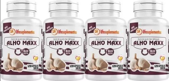 Combo 4 potes oleo de alho 120 capsulas 500mg melcoprol Menor preço em Combo 4 potes oleo de alho 120 capsulas 500mg melcoprol