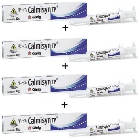 Combo 4 Suplemento Alimentar Calmisyn para Cães e Gatos - Calmante Redução de Stress Konig 4x30g Menor preço em Combo 4 Suplemento Alimentar Calmisyn para Cães e Gatos - Calmante Redução de Stress Konig 4x30g