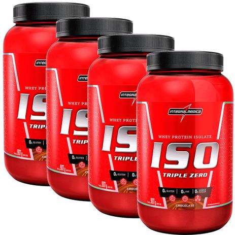 Combo 4x Whey Iso Triple Zero 907g Isolado - Integralmedica - Integral medica Menor preço em Combo 4x Whey Iso Triple Zero 907g Isolado - Integralmedica - Integral medica