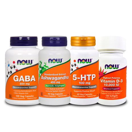 Combo 5-HTP + Gaba + Ashwagandha + Vit D3 10000 Now Foods é boa?
