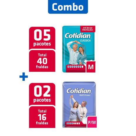 Combo 5 Pcts Fralda Ad. Clássica M + 2 Pcts Fralda Pants P/M - Cotidian é boa?