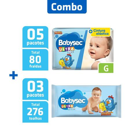Combo 5 Pcts Fralda Babysec Ultra G + 3 Pcts Toalha Umed é ruim? Combo 5 Pcts Fralda Babysec Ultra G + 3 Pcts Toalha Umed é boa?