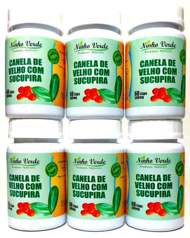 Combo 6 potes Canela de Velho c/ Sucupira Ninho Verde 360 Caps 500mg é boa?