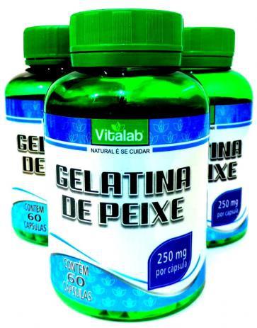 Combo 6 Potes Gelatina De Peixe 250mg 360 Capsulas Vitalab Menor preço em Combo 6 Potes Gelatina De Peixe 250mg 360 Capsulas Vitalab
