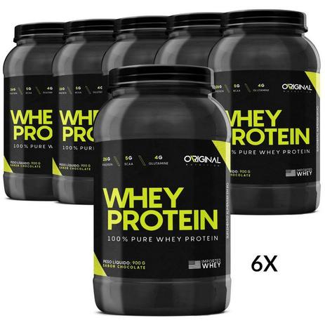 Combo 6x Whey Protein 100 Pure 900g ON - Original Nutrition Menor preço em Combo 6x Whey Protein 100 Pure 900g ON - Original Nutrition