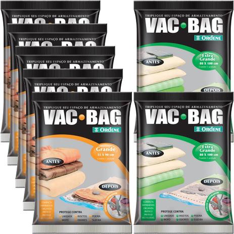Combo 7 Saco Vácuo Vac Bag Ordene 2x Extra Grande 5x Grande é boa?