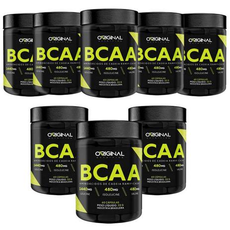 Combo 8x Bcaa ON 3:1:1 60 Cáps - Original Nutrition Menor preço em Combo 8x Bcaa ON 3:1:1 60 Cáps - Original Nutrition