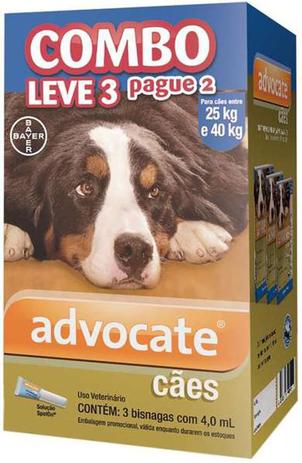 Combo Antipulgas Advocate Cães (4,0ML) 25 a 40KG - Bayer é boa?