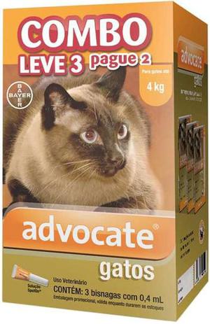 Combo Antipulgas Advocate Gatos (0,4ML) até 4KG - Bayer é boa?
