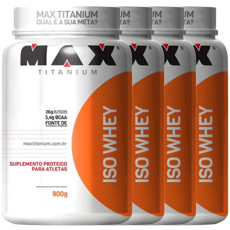 Combo Atacado 4x Iso Whey 900g Revenda - Max Titanium Menor preço em Combo Atacado 4x Iso Whey 900g Revenda - Max Titanium