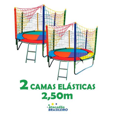Combo cama elástica nacional 2,50 - frete grátis!!!! - Mundi toys Menor preço em Combo cama elástica nacional 2,50 - frete grátis!!!! - Mundi toys
