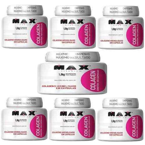 Combo Colágeno Hidrolisado Puro 100caps Max Titanium 7 unidades Menor preço em Combo Colágeno Hidrolisado Puro 100caps Max Titanium 7 unidades