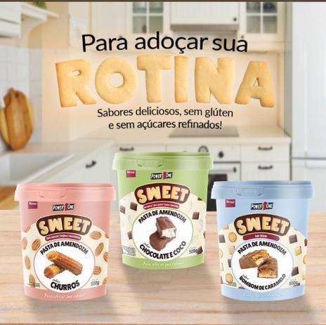 Combo com 3 Pasta de amendoim sweet 500g - Power one Menor preço em Combo com 3 Pasta de amendoim sweet 500g - Power one