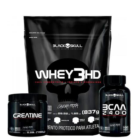 Combo Crescimento Muscular II Black Skull Menor preço em Combo Crescimento Muscular II Black Skull
