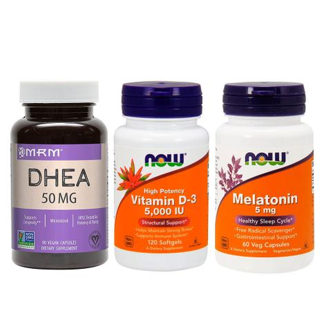 Combo DdHEÄ 50mg MRM + Melatönïnä 5MG + VIT D3 Now Foods - Now foods + mrm Menor preço em Combo DdHEÄ 50mg MRM + Melatönïnä 5MG + VIT D3 Now Foods - Now foods + mrm