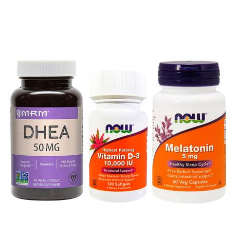 Combo Ddheä 50mg MRM + Melatönïnä 5MG + Vitamina D3 Now Food - Now foods + mrm Menor preço em Combo Ddheä 50mg MRM + Melatönïnä 5MG + Vitamina D3 Now Food - Now foods + mrm