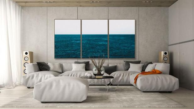 Combo de Quadros Decorativos Paisagem Oceano Kit com 3 Quadros de 100x150cm - Decore pronto Menor preço em Combo de Quadros Decorativos Paisagem Oceano Kit com 3 Quadros de 100x150cm - Decore pronto