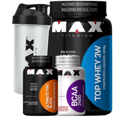 Combo Definição Top Whey 3w Termogenico Ultimate Bcaa Coq - Max titanium Menor preço em Combo Definição Top Whey 3w Termogenico Ultimate Bcaa Coq - Max titanium