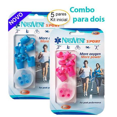 COMBO - Dilatador Nasal Nasivent Sport (azul e pink) - 5 Pack Menor preço em COMBO - Dilatador Nasal Nasivent Sport (azul e pink) - 5 Pack