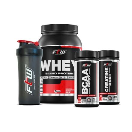 Combo Econômico WPB FTW Fitoway - (Whey Chocolate 900gr + BC Menor preço em Combo Econômico WPB FTW Fitoway - (Whey Chocolate 900gr + BC