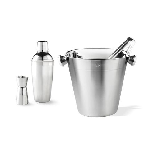 Combo Festa - Balde para Gelo Inox 1,5L UP Home e Kit Coqueteleira 500ml - Dosador de Shot e Colher Bailarina UP Home - UD016K Menor preço em Combo Festa - Balde para Gelo Inox 1,5L UP Home e Kit Coqueteleira 500ml - Dosador de Shot e Colher Bailarina UP Home - UD016K