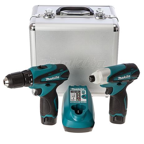 Combo Furadeira e Parafusadeira a Bateria 12V LCT204 Bivolt - MAKITA Menor preço em Combo Furadeira e Parafusadeira a Bateria 12V LCT204 Bivolt - MAKITA
