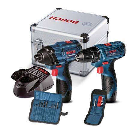 Combo Furadeira GSR 120-LI + Chave de Impacto GDR 120-LI C/ Maleta de Aluminio BOSCH Menor preço em Combo Furadeira GSR 120-LI + Chave de Impacto GDR 120-LI C/ Maleta de Aluminio BOSCH