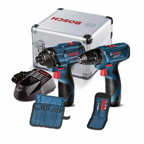 Combo Furadeira/Parafus. GSR 120-Li + Chave Parafus. GDR 120-Li + Acess - Bosch Menor preço em Combo Furadeira/Parafus. GSR 120-Li + Chave Parafus. GDR 120-Li + Acess - Bosch