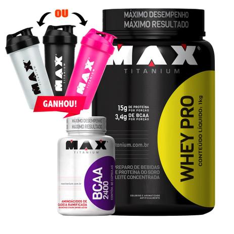 Combo Ganho De Mass - Whey Protein + Bcaa + Coq Max Titanium Menor preço em Combo Ganho De Mass - Whey Protein + Bcaa + Coq Max Titanium