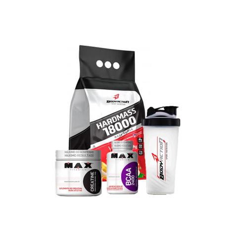 Combo Hard Mass 3Kg + Creatina 70g + BCAA 100 Cáps + Coqueteleira - Body Action - Banana com Maçã é boa?