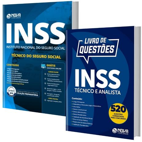 Combo INSS 2019 - Apostila Técnico do Seguro Social + Livro Questões Comentadas - Editora Nova - Nova concursos Menor preço em Combo INSS 2019 - Apostila Técnico do Seguro Social + Livro Questões Comentadas - Editora Nova - Nova concursos