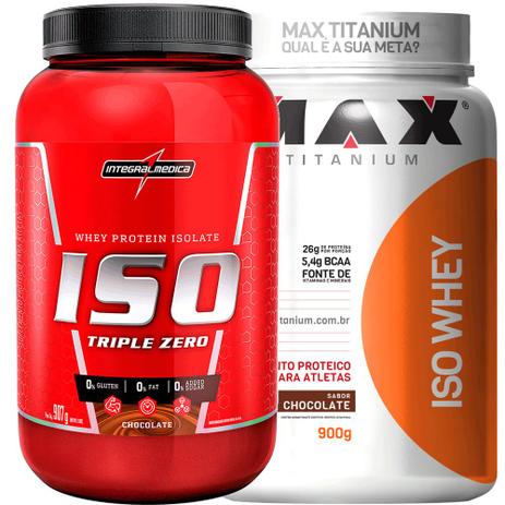 Combo Isolado iso Whey + Iso Triple Zero Integralmedica Max - Max titanium/integralmedica Menor preço em Combo Isolado iso Whey + Iso Triple Zero Integralmedica Max - Max titanium/integralmedica