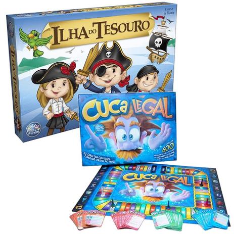 Combo - Jogo Cuca Legal 600 Perguntas + Jogo Ilha do Tesouro - Pais e filhos Menor preço em Combo - Jogo Cuca Legal 600 Perguntas + Jogo Ilha do Tesouro - Pais e filhos