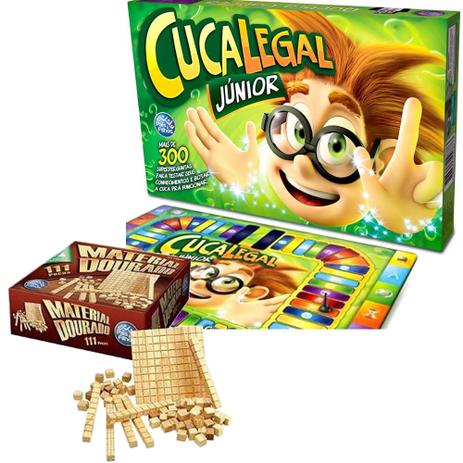 Combo - Jogo Material Dourado + Jogo Cuca Legal Júnior - Pais e filhos Menor preço em Combo - Jogo Material Dourado + Jogo Cuca Legal Júnior - Pais e filhos