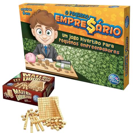 Combo - Jogo Material Dourado + Jogo O Pequeno Empresário - Pais e filhos Menor preço em Combo - Jogo Material Dourado + Jogo O Pequeno Empresário - Pais e filhos