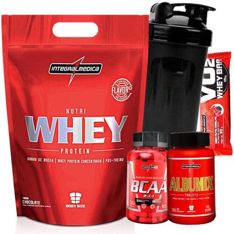 Combo Kit Whey + Bcaa + Albumina - Integral Médica - Integralmedica Menor preço em Combo Kit Whey + Bcaa + Albumina - Integral Médica - Integralmedica