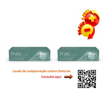 Combo Máscara Phitta Mask Virucida 2 Caixas 40 unidades Menor preço em Combo Máscara Phitta Mask Virucida 2 Caixas 40 unidades