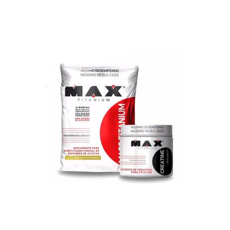 Combo Mass Titanium 3kg e Creatina - Max Titanium - Coco Menor preço em Combo Mass Titanium 3kg e Creatina - Max Titanium - Coco