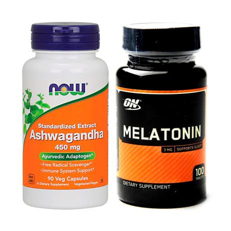 Combo Melatönïnä 3mg 100ct ON + Ashwagandha 90Caps Now Foods - Optimum nutrition + now foods Menor preço em Combo Melatönïnä 3mg 100ct ON + Ashwagandha 90Caps Now Foods - Optimum nutrition + now foods