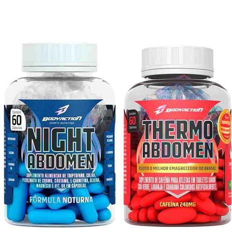 Combo Night Abdomen Noturno + Thermo Abdomen 60Caps - Bodyaction - Body action Menor preço em Combo Night Abdomen Noturno + Thermo Abdomen 60Caps - Bodyaction - Body action