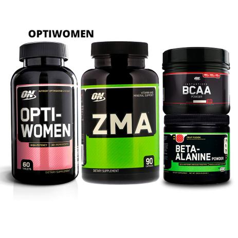 Combo Opti-Women 60 + ZMA 90+ BCAA + Beta-Alanine ON Optimum - Optimum nutrition Menor preço em Combo Opti-Women 60 + ZMA 90+ BCAA + Beta-Alanine ON Optimum - Optimum nutrition