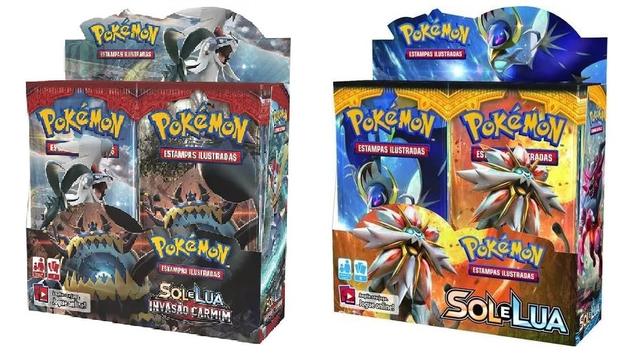 Combo Pokemon Box Sol e Lua com 36 Boosters + Box Invasão Carmim com 36 Boosters Menor preço em Combo Pokemon Box Sol e Lua com 36 Boosters + Box Invasão Carmim com 36 Boosters