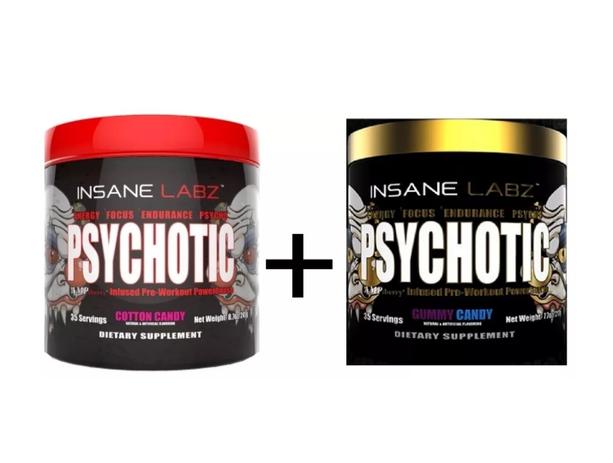 Combo Pré Treino Psychotic + Psychotic Gold Insane Labz Menor preço em Combo Pré Treino Psychotic + Psychotic Gold Insane Labz