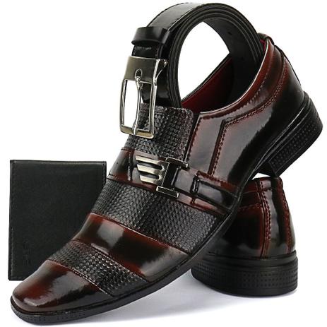 Combo Sapato Social Masculino Degradê Cinto E Carteira - Ws shoes Menor preço em Combo Sapato Social Masculino Degradê Cinto E Carteira - Ws shoes