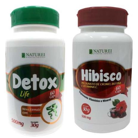 Combo Seca Barriga Detox Com Spirulina + Hibisco Naturei - Emagreça com saúde - Natsu / naturei Menor preço em Combo Seca Barriga Detox Com Spirulina + Hibisco Naturei - Emagreça com saúde - Natsu / naturei