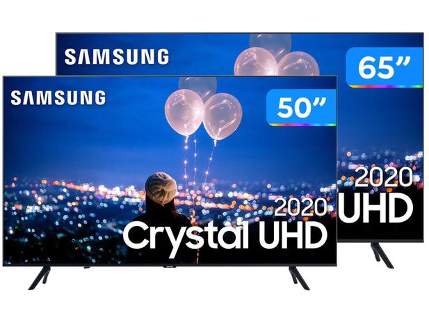 Combo Smart TV Crystal UHD 4K LED 65” Samsung - 65TU8000 Wi-Fi Bluetooth HDR + Smart TV 4K LED 50” Menor preço em Combo Smart TV Crystal UHD 4K LED 65” Samsung - 65TU8000 Wi-Fi Bluetooth HDR + Smart TV 4K LED 50”