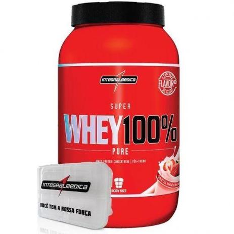 Combo Super - 100 Whey Morango + Porta Cápsula - Integralmédica - Integralmedica Menor preço em Combo Super - 100 Whey Morango + Porta Cápsula - Integralmédica - Integralmedica