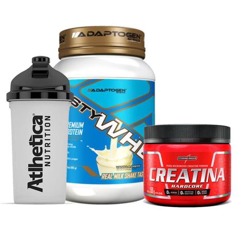 Combo Tasty Whey 2 LB Vanilla + Creatina 150g + Bottle - K-fit Menor preço em Combo Tasty Whey 2 LB Vanilla + Creatina 150g + Bottle - K-fit
